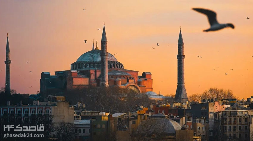 سفر در زمستان از مسجد و موزه ایاصوفیه استانبول