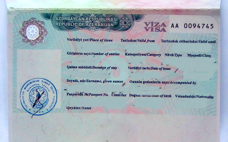 عکس ویزای باکو