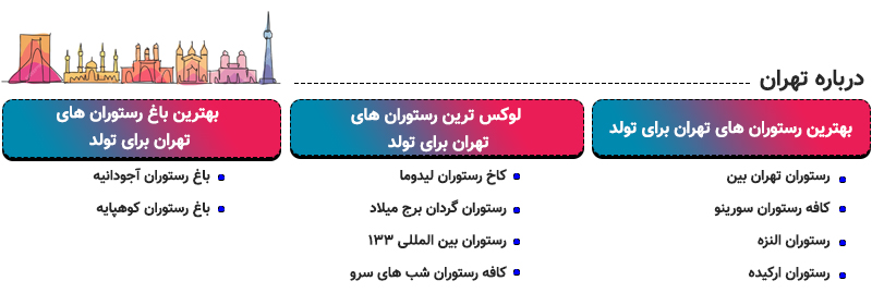 اینفوگرافی بهترین رستوران‌ های تهران برای تولد