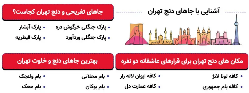 اینفوگرافی جاهای دنج تهران