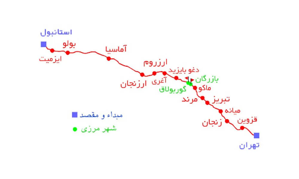 قطار تهران استانبول