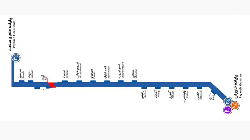 خط3  BRT تهران