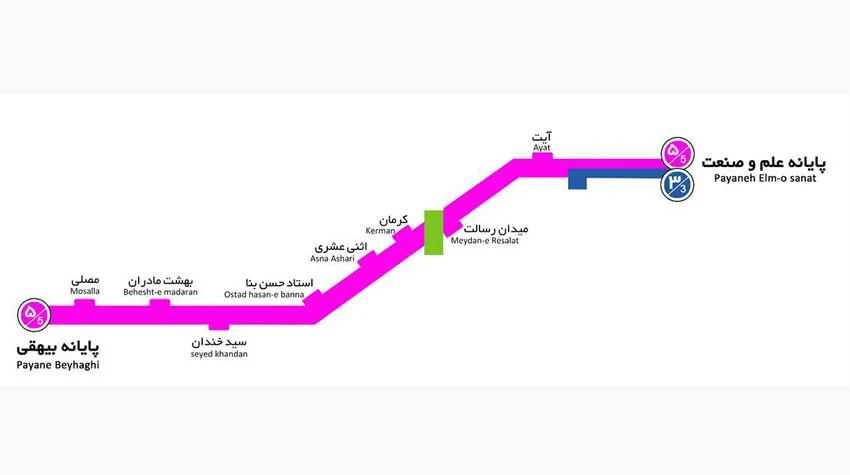 خط5  BRT تهران