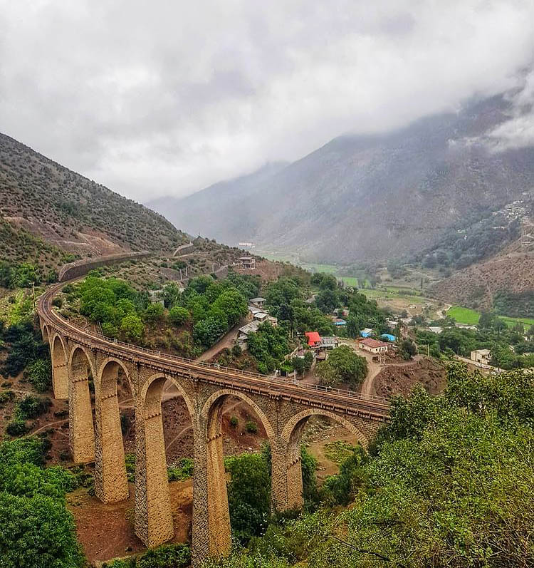 عکس مسیر ریلی سوادکوه مازندران . راه آهن شمال
